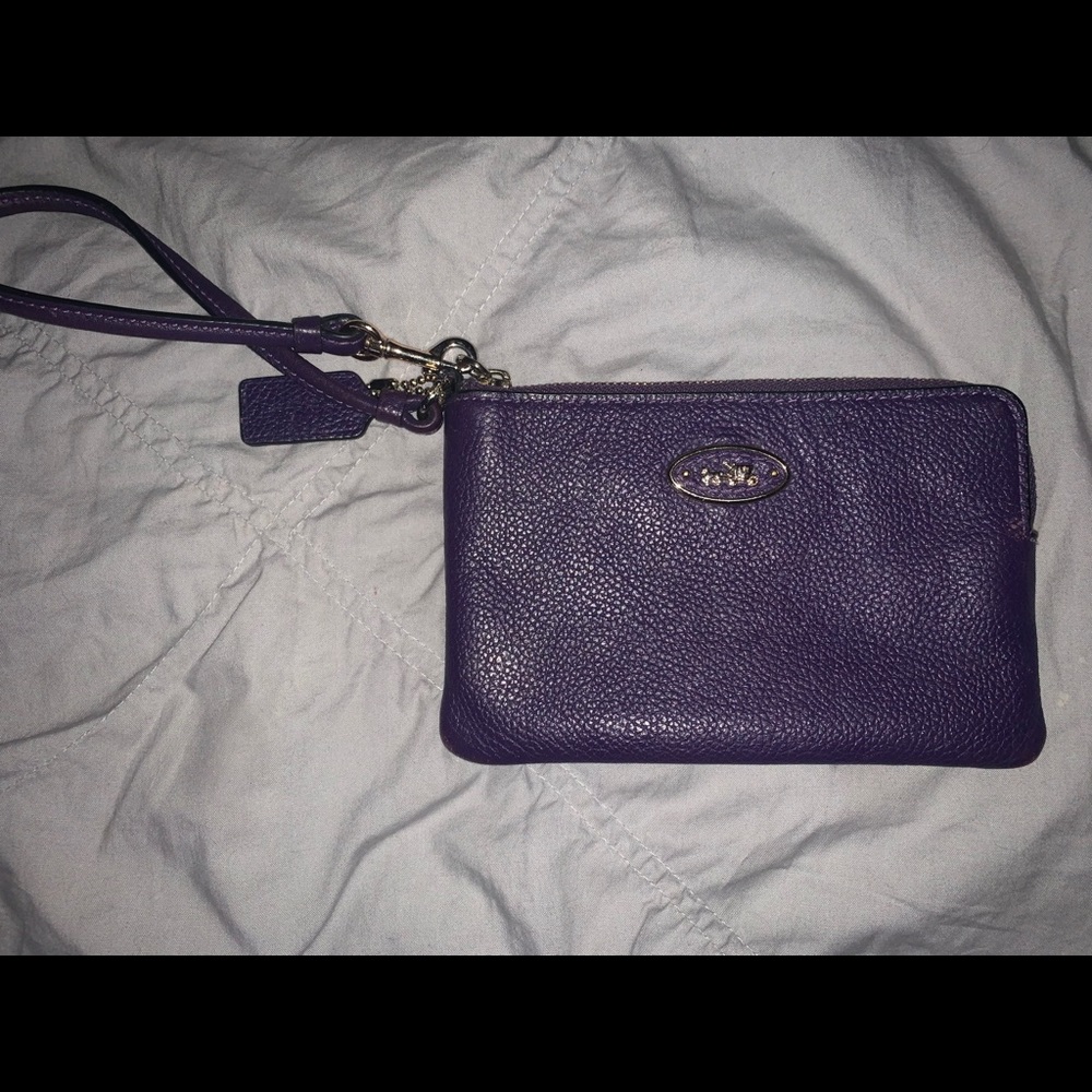 Purple coach wristlet
